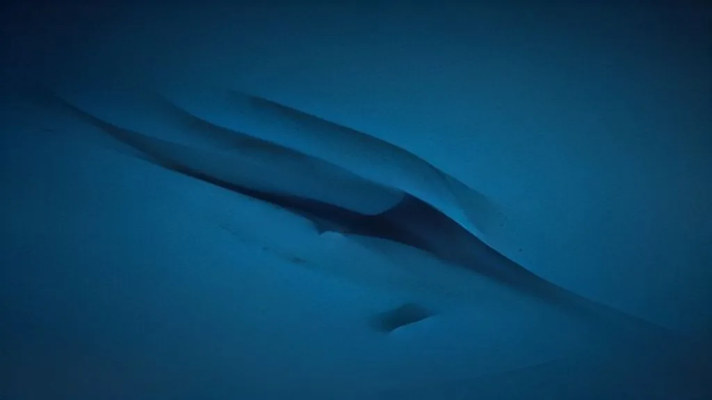 A single beam of light striking a polished dark surface at an oblique angle